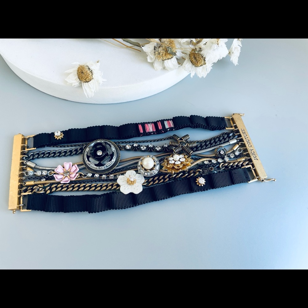 JUICY COUTURE MULTI STRAND EMBELLISHED MAGNETIC BRACELET